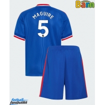 Manchester United Harry Maguire #5 Bortedraktsett Barn 2026-27 Kortermet (+ Korte bukser)